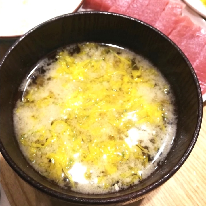 食用菊のお味噌汁